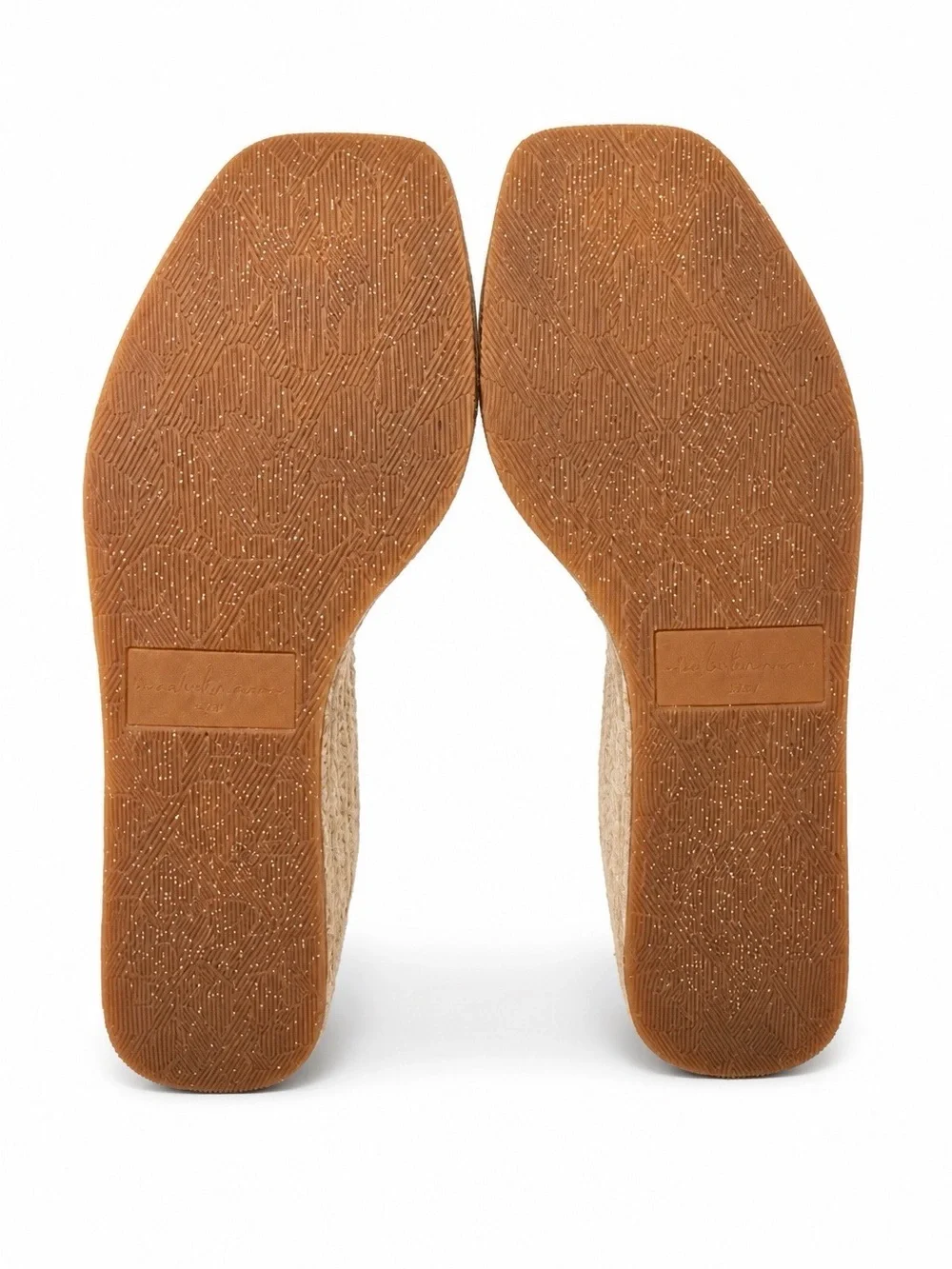 Veronica Beard Natural Woven Espadrille Wedge Mules